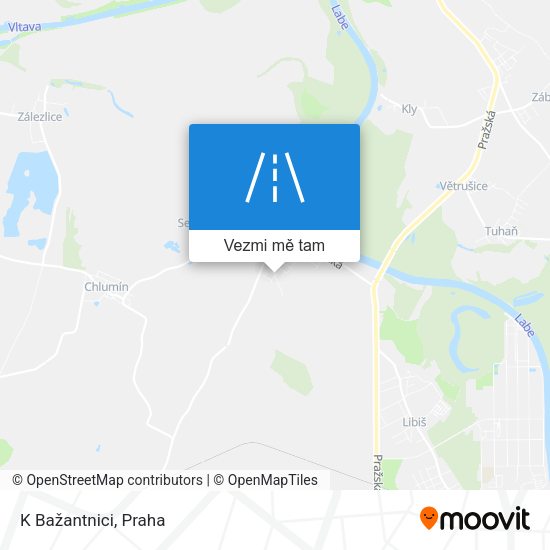 K Bažantnici mapa