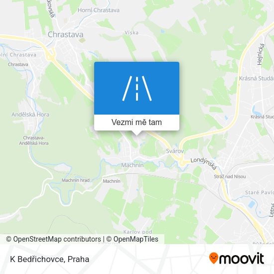 K Bedřichovce mapa
