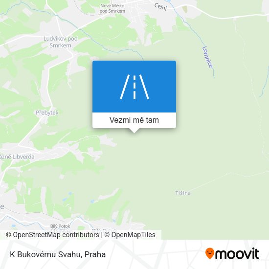 K Bukovému Svahu mapa
