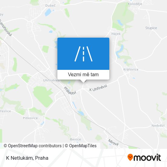 K Netlukám mapa