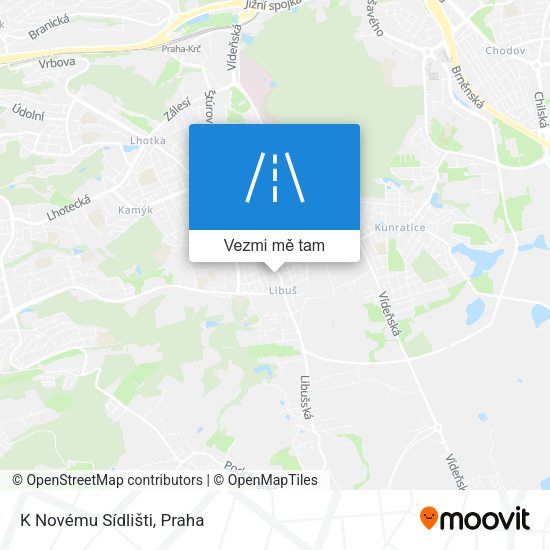 K Novému Sídlišti mapa