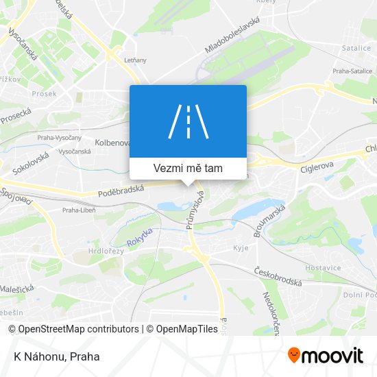 K Náhonu mapa