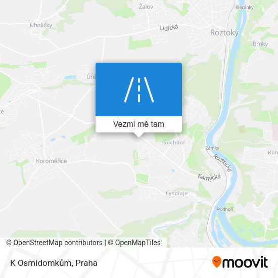 K Osmidomkům mapa