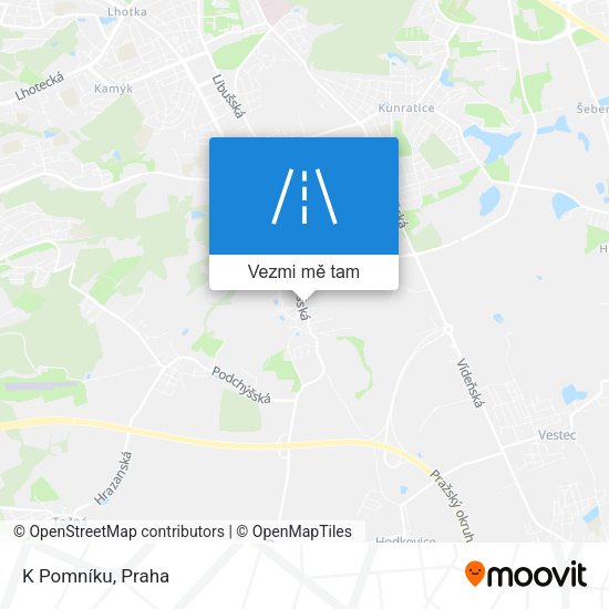 K Pomníku mapa