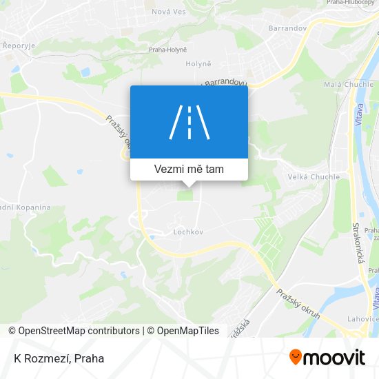 K Rozmezí mapa