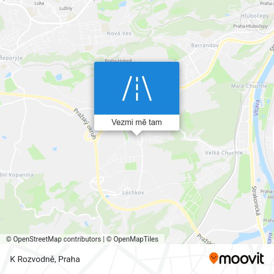 K Rozvodně mapa