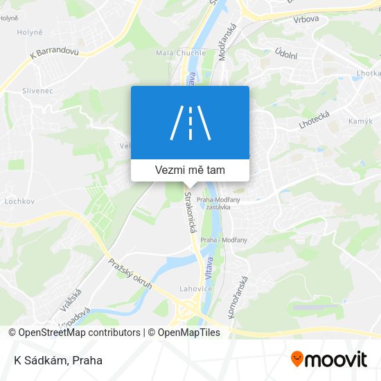 K Sádkám mapa