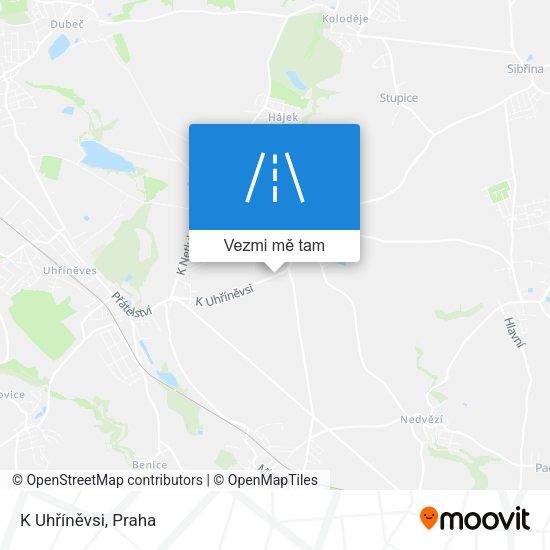 K Uhříněvsi mapa