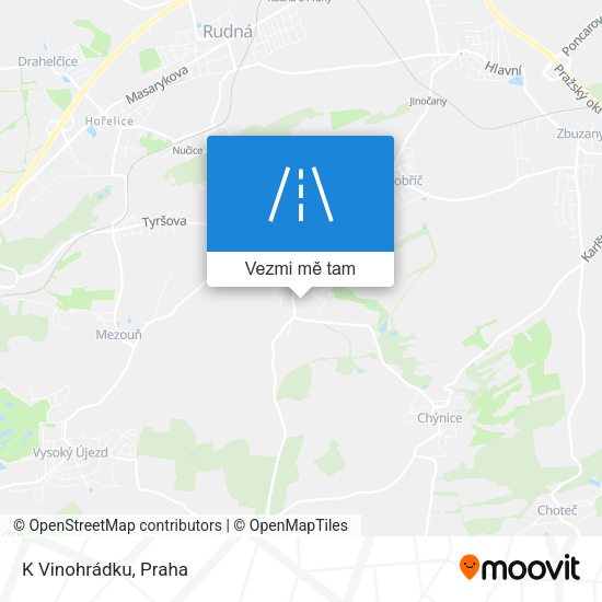 K Vinohrádku mapa