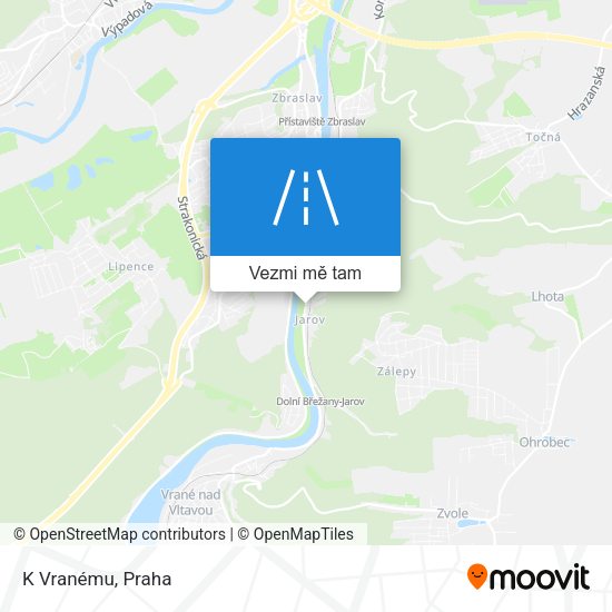 K Vranému mapa