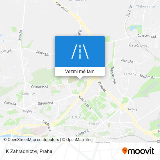 K Zahradnictví mapa