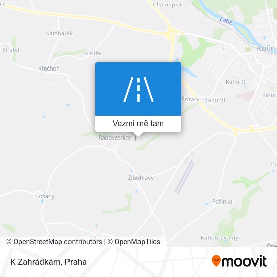 K Zahrádkám mapa