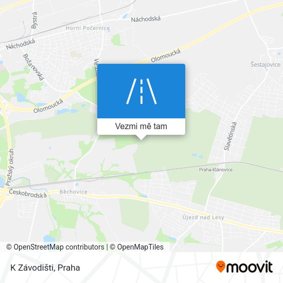 K Závodišti mapa