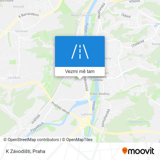 K Závodišti mapa