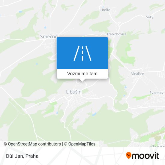 Důl Jan mapa