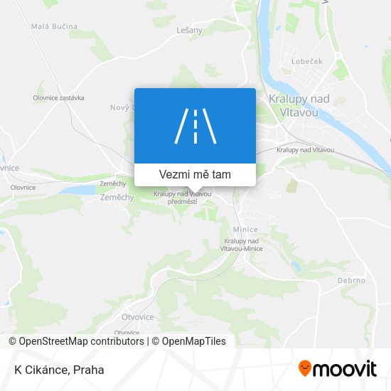 K Cikánce mapa