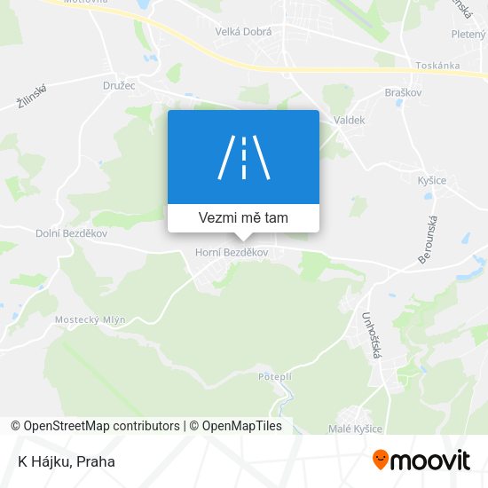 K Hájku mapa