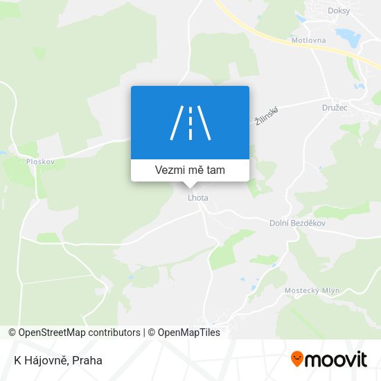 K Hájovně mapa