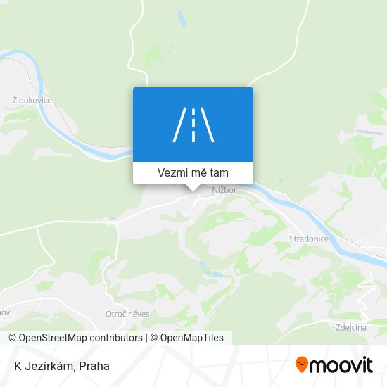K Jezírkám mapa