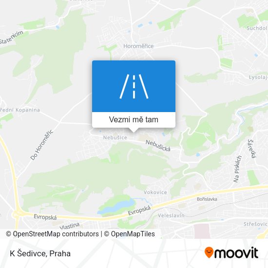 K Šedivce mapa