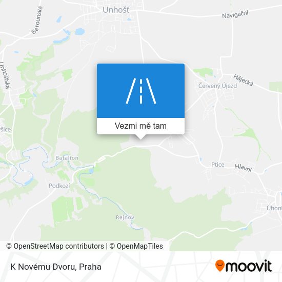 K Novému Dvoru mapa