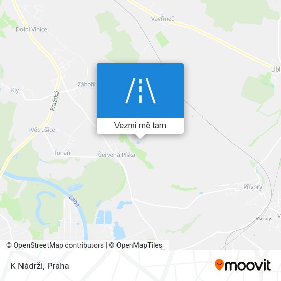 K Nádrži mapa
