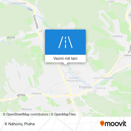 K Náhonu mapa