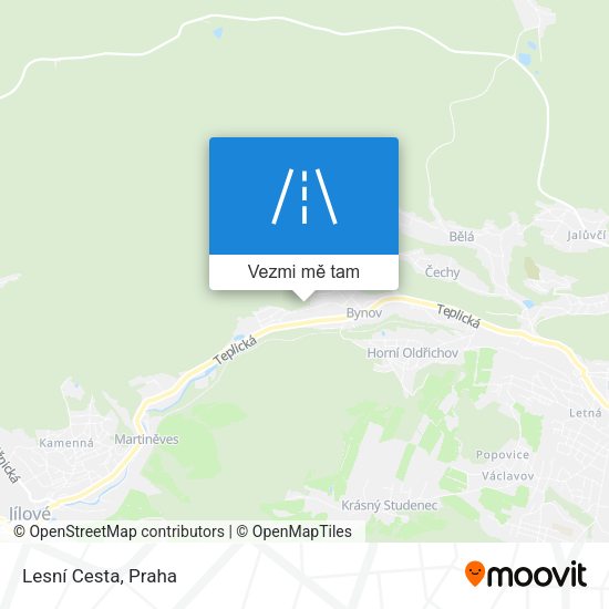 Lesní Cesta mapa