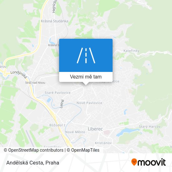 Andělská Cesta mapa