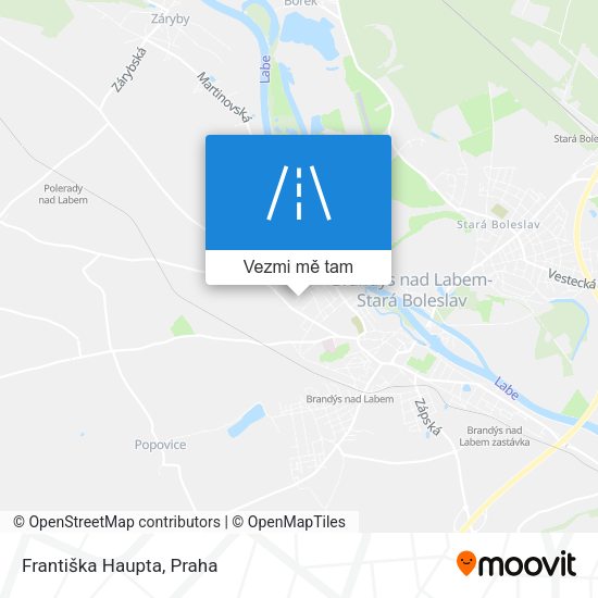 Františka Haupta mapa