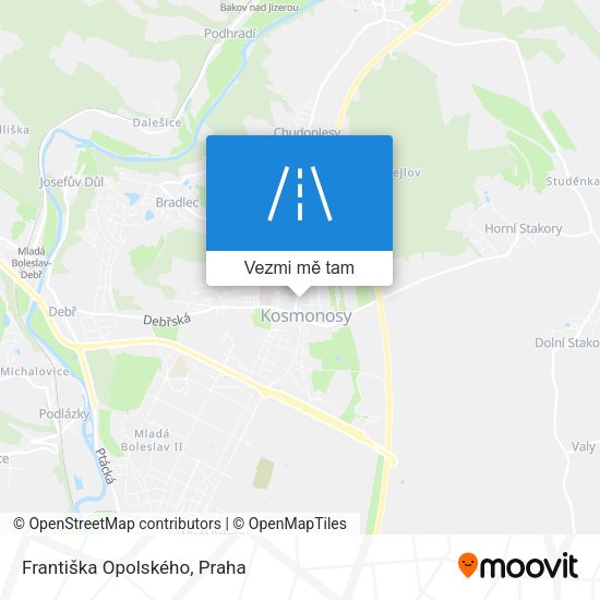 Františka Opolského mapa