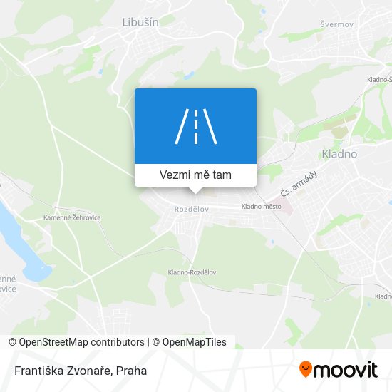 Františka Zvonaře mapa