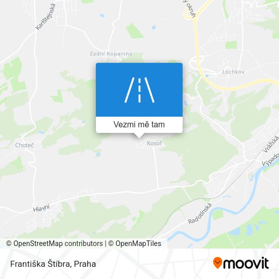 Františka Štíbra mapa