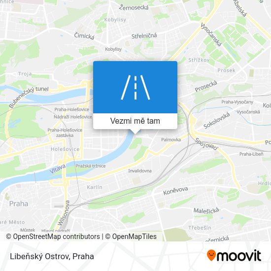 Libeňský Ostrov mapa