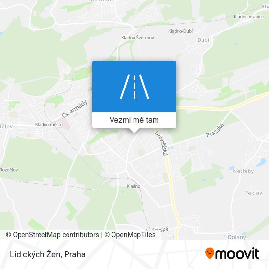 Lidických Žen mapa
