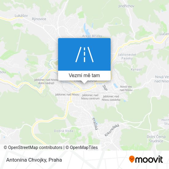 Antonína Chvojky mapa