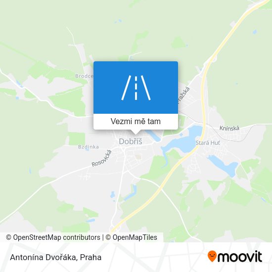 Antonína Dvořáka mapa