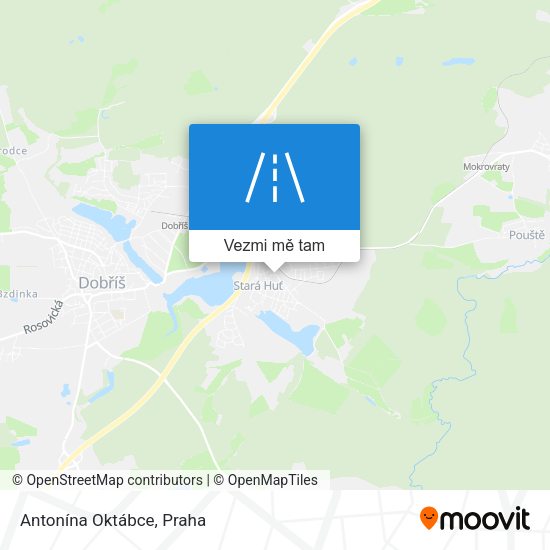 Antonína Oktábce mapa