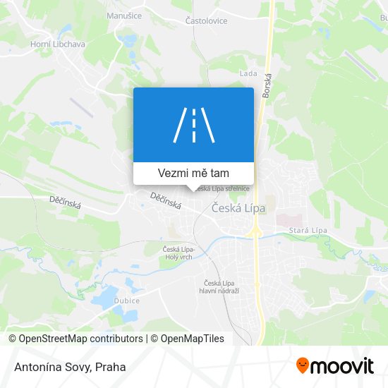 Antonína Sovy mapa