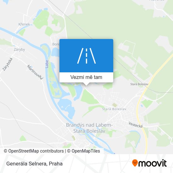 Generála Selnera mapa