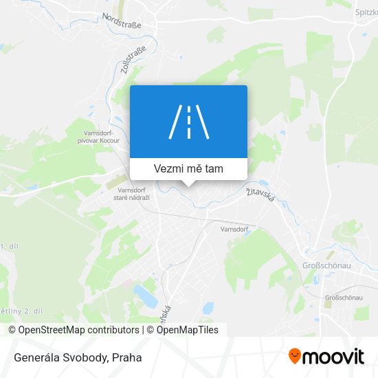 Generála Svobody mapa