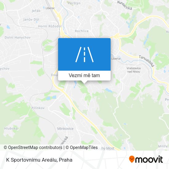 K Sportovnímu Areálu mapa