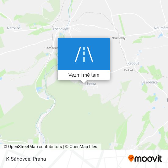 K Sáhovce mapa