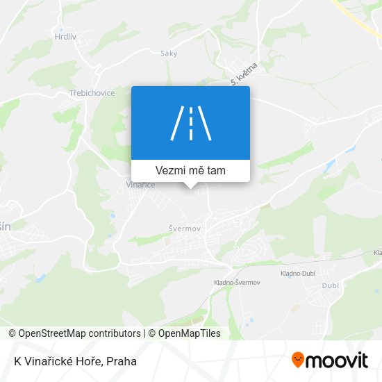 K Vinařické Hoře mapa