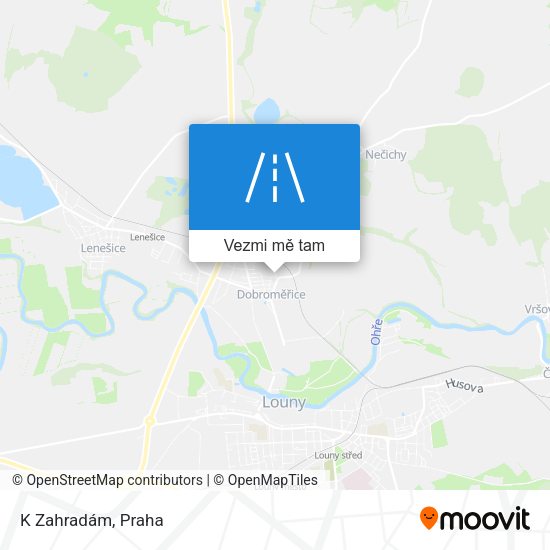 K Zahradám mapa
