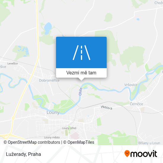 Lužerady mapa