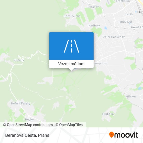Beranova Cesta mapa