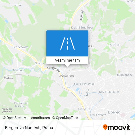 Bergerovo Náměstí mapa