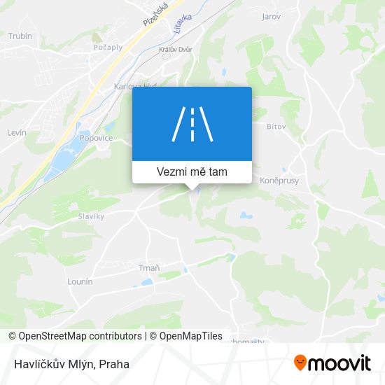 Havlíčkův Mlýn mapa