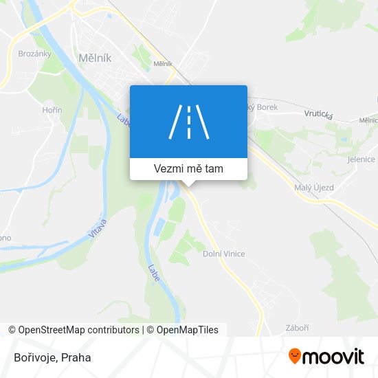 Bořivoje mapa